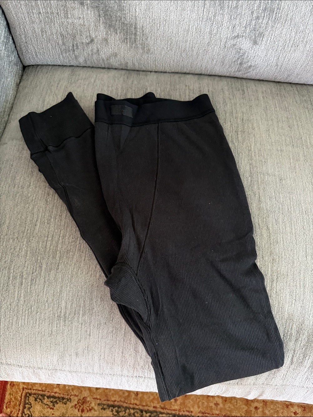 Skims Black Ribbed Leggings